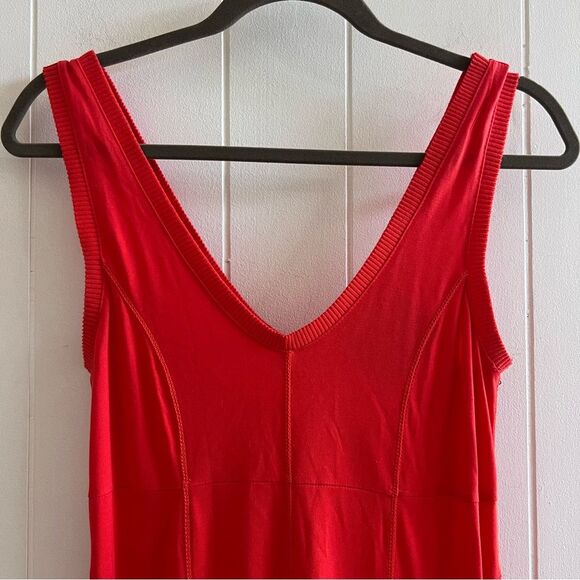 Maeve Anthropologie Abroad Orange Midi Dress Sleeveless - Picture 3 of 13